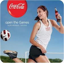 Olympic athlete promoting Coca-Cola.
