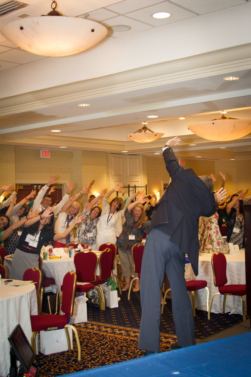 Continuing-education presenter and motivational speaker Dave Weber brought the crowd to their feet on more than one occasion with his energy.