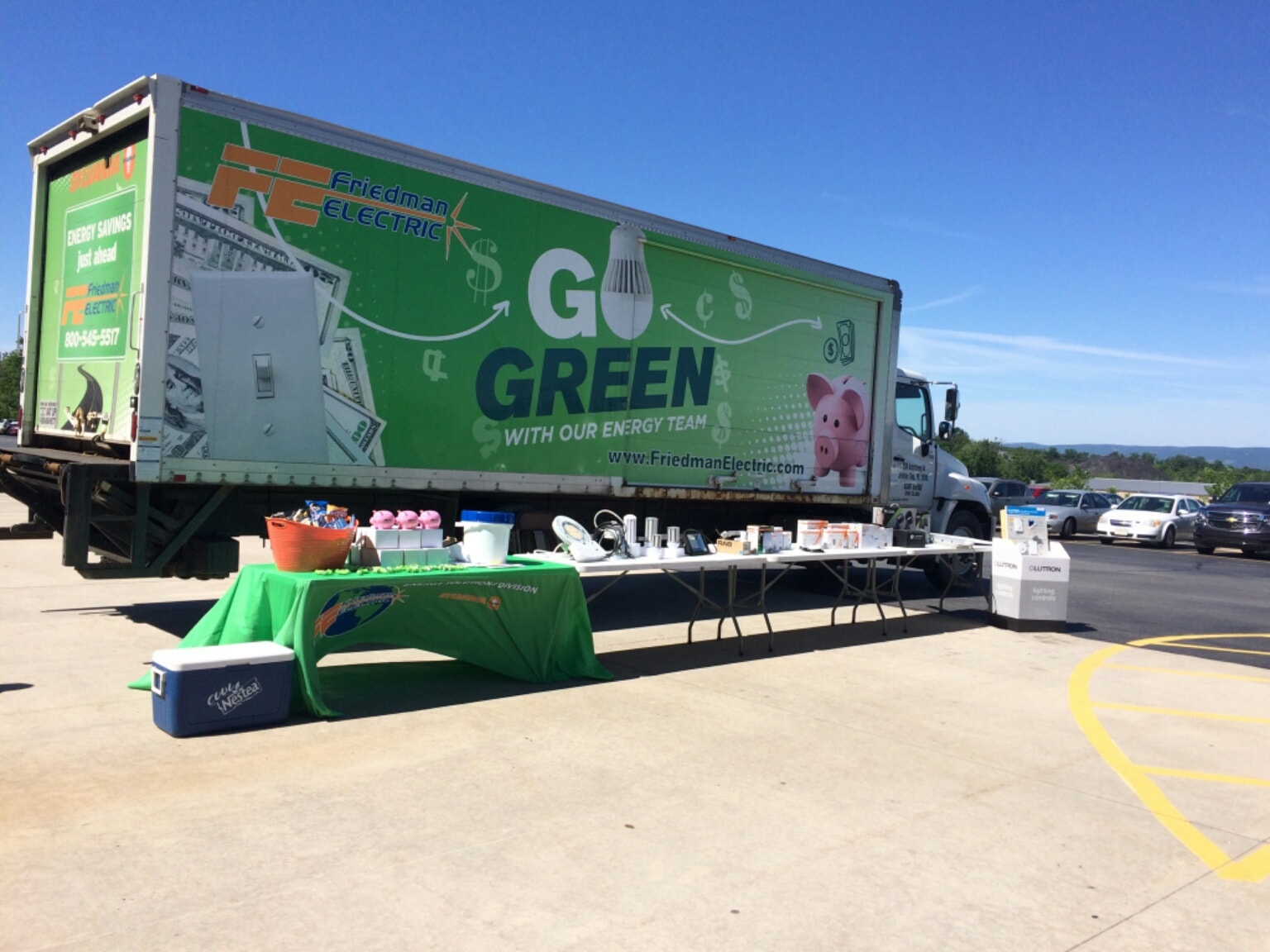 Friedman Electric's Go Green team visits associates at the home office of Benco Dental, the nation's largest privately owned dental distributor on June 10.