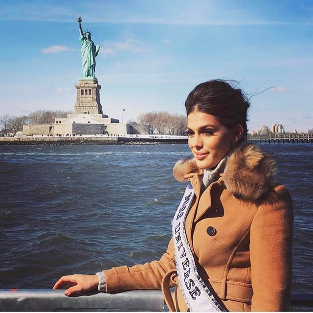 2017 Miss Universe Iris Mittenaere of France shares this message via Instagram: "Finally met the other French Queen with a matching crown."