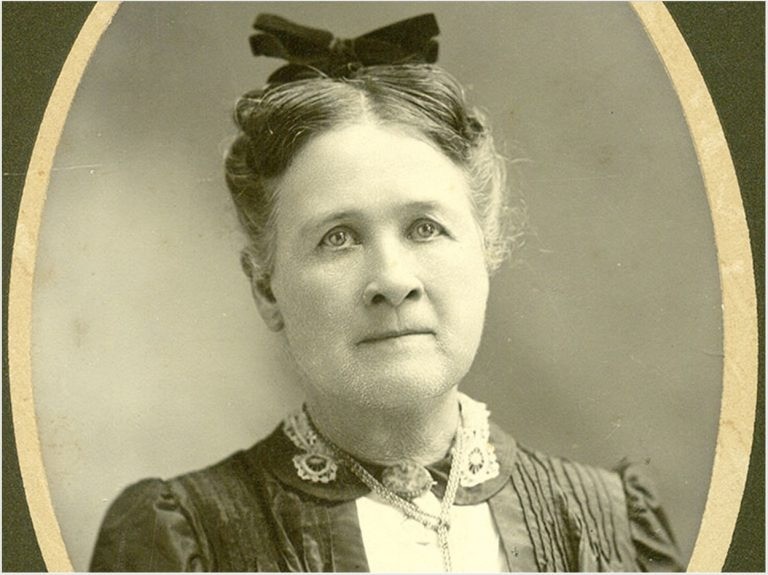 A portrait photograph of Lucy Hobbs Taylor