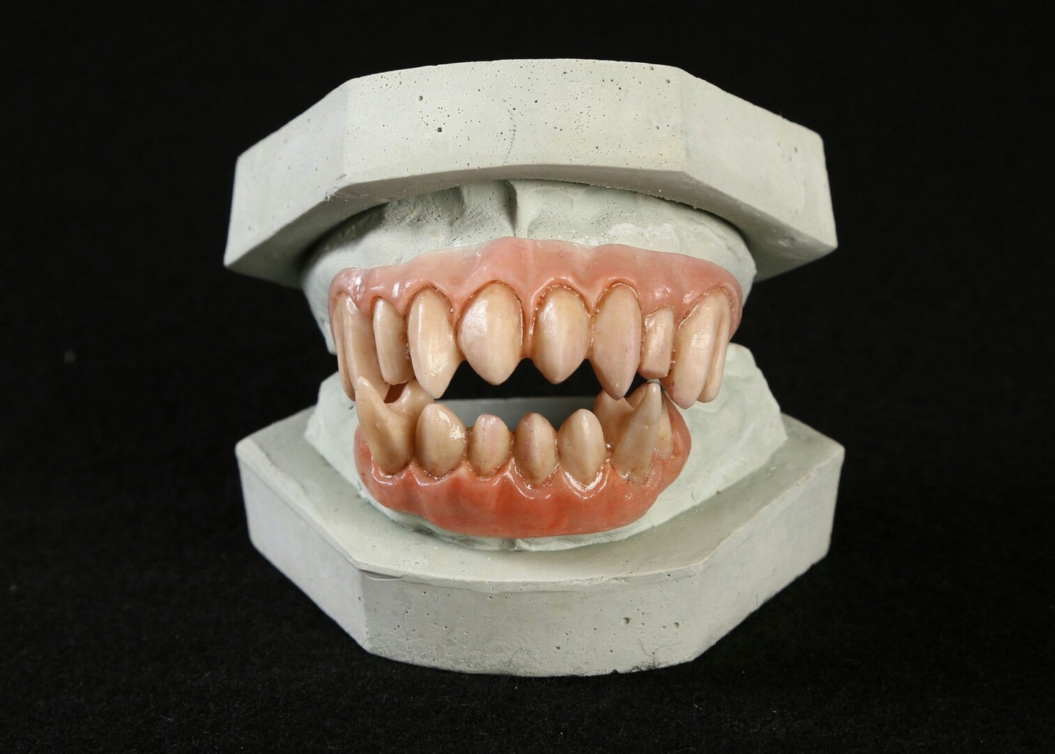 A fourth model of sharp, inhuman 3D printed teeth.