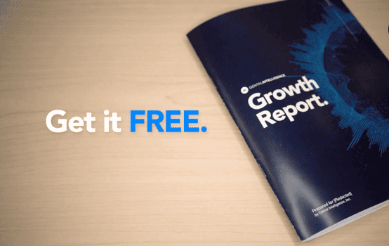 An image of Benco's free growth report lying on a table with the words "Get it FREE" superimposed next to it.