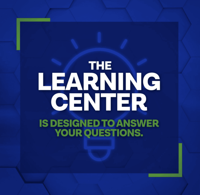Graphic that states The Benco Dental Learning Center is designed to answer your dental questions.