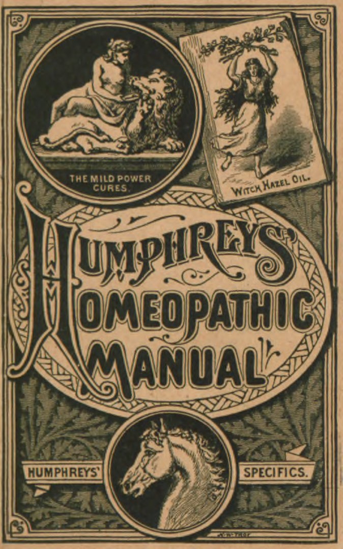 An ad for Humphrey Homeopathic Manual, 1884, Courtesy of U.S. National Library of Medicine.