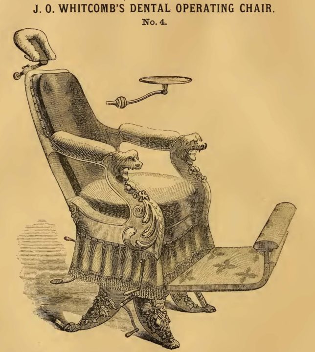 Fancy antique dental chair.